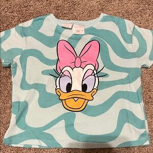 Zara Disney baby Teal and Pink Daisy Duck Tee 18-24 Mo